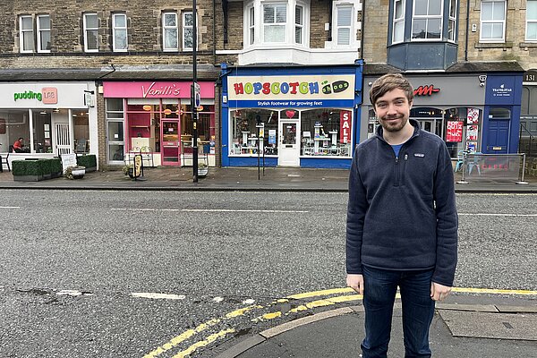 Edward Metcalfe stood on Cold Bath Road in Valley Gardens