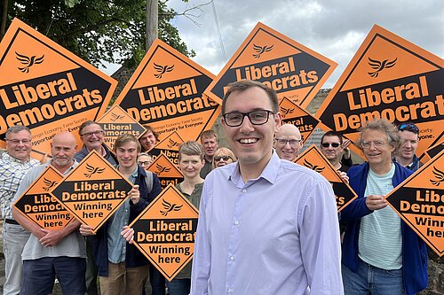 Tom Gordon and local Lib Dem activists